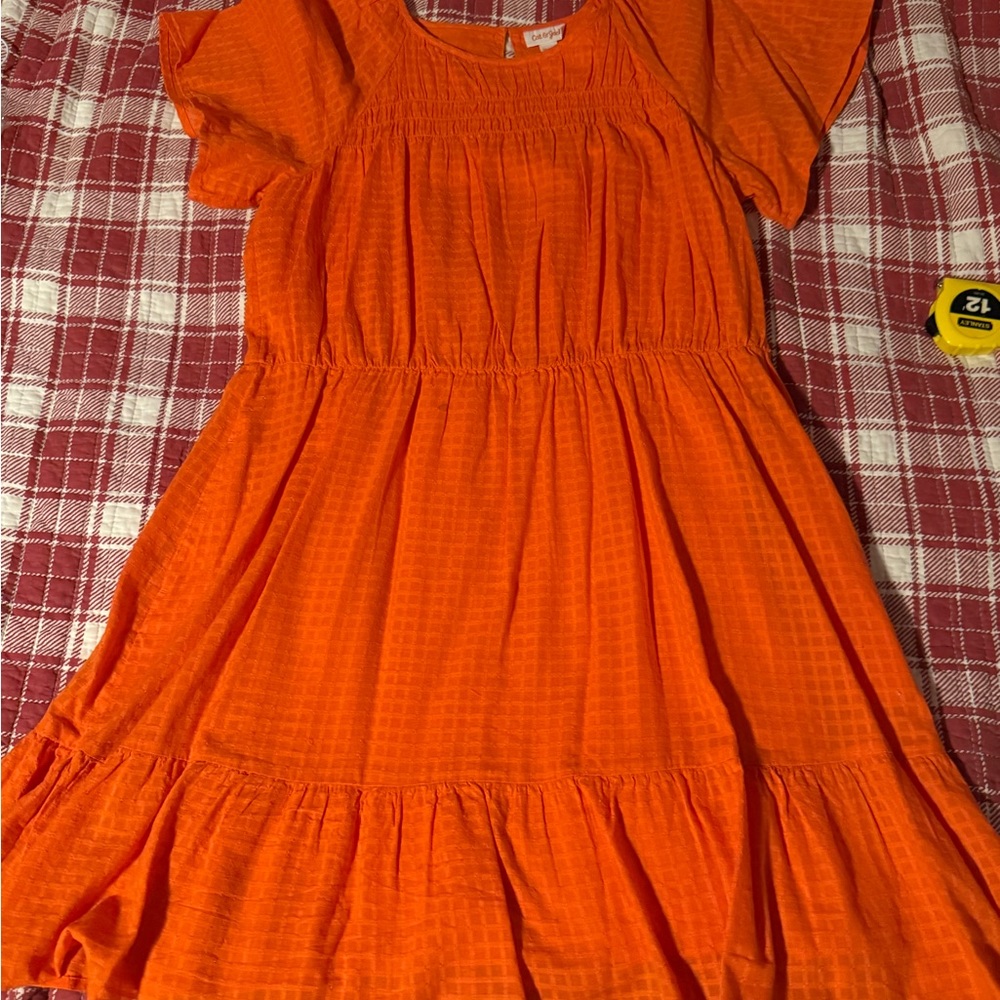 Cat & Jack Bright Orange Casual Dress